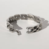 Vintage sterling silver panther link chain bracelet