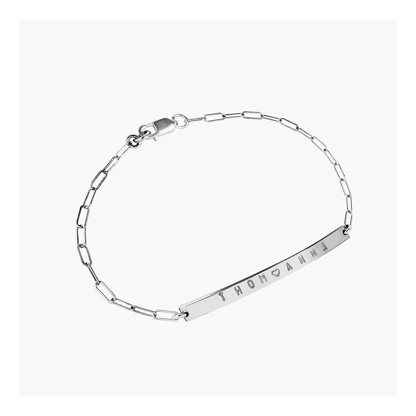 Paperclip Chain Bar Bracelet