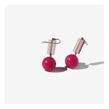 Bubble gum pink lucite drop earrings