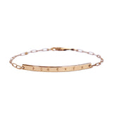 Personalized Paperclip Chain Bar Bracelet
