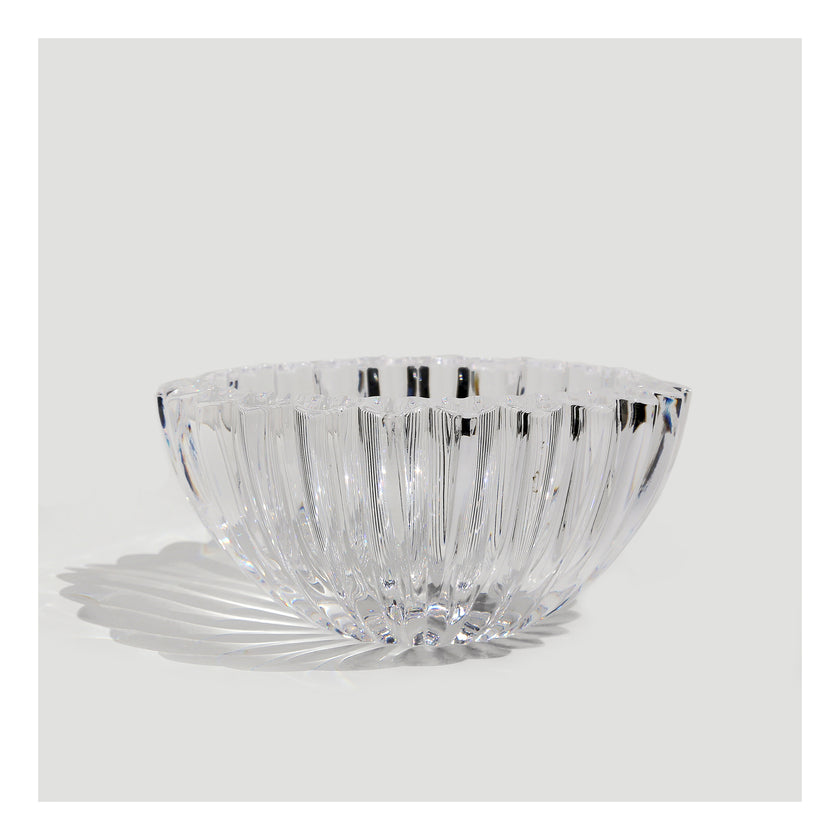 Vintage Tiffany & Co Fluted Crystal Heart Bowl