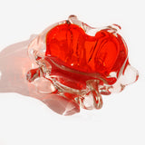 Red Murano Sommerso art glass bowl