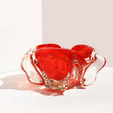 Abstract Murano Sommerso art glass lava bowl