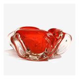 Abstract Murano Sommerso art glass lava bowl