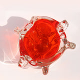Red Murano Sommerso art glass bowl
