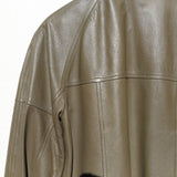 Vintage 80's Taupe leather blouson jacket