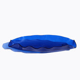 Vintage 70's electric blue lucite wavy trinket dish