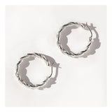 Vintage Sterling silver twisted hoop earrings