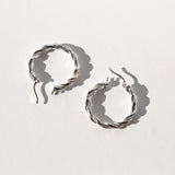 Vintage Sterling silver twisted hoop earrings