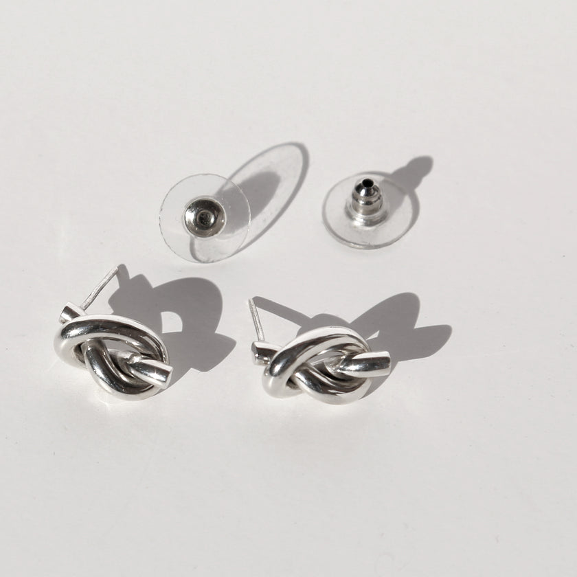 Vintage Sterling Silver Knot earrings