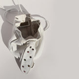 Vintage White Leather 80's Rhinestone Bag