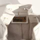 Vintage White Leather 80's Rhinestone Bag