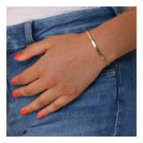 personalized bar bracelet with birthstone
