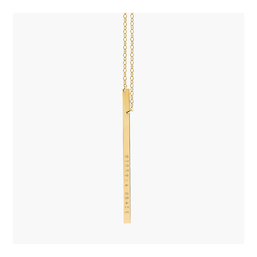 Personalized Vertical Bar Necklace