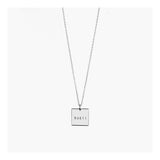 Square pendant necklace | Square initial necklace | Initial pendant necklace silver