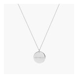 Personalized Pendant Necklace | Silver initial necklace | Engraved pendant necklace