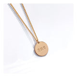 Engraved pendant necklace with names