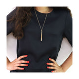 Personalized double Vertical Bar Necklace