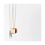 Modern, Elegant Personalized Square Pendant Necklace