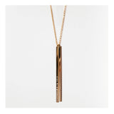 Personalized double Vertical Bar Necklace