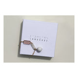 Gold paperclip chain lucite and crystal tube bracelet