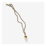 Gold ball paperclip chain necklace