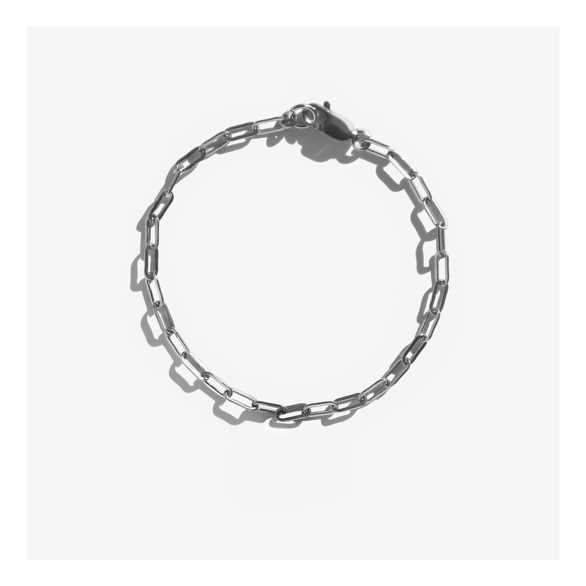 Gold paperclip chain link bracelet