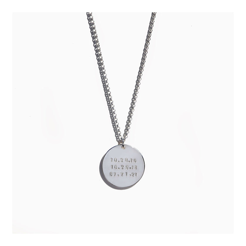 Personalized large pendant necklace
