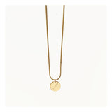 Snake chain necklace with initial pendant