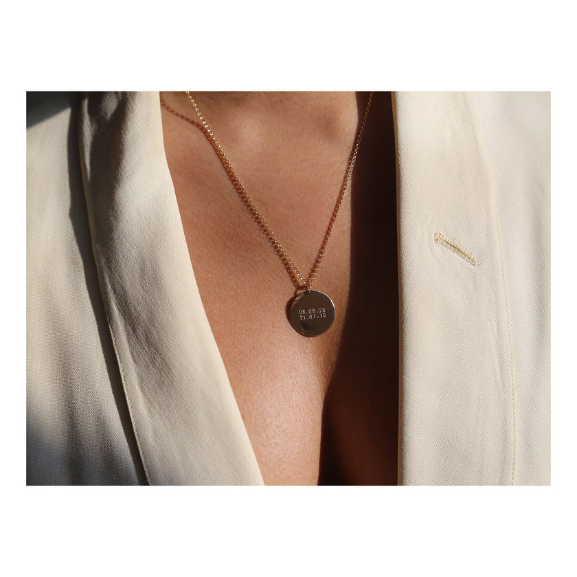 Personalized large pendant necklace