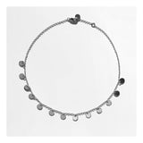 Silver coin choker necklace, with multiple tiny discs